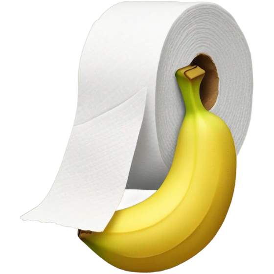 Toilet paper banana emoji