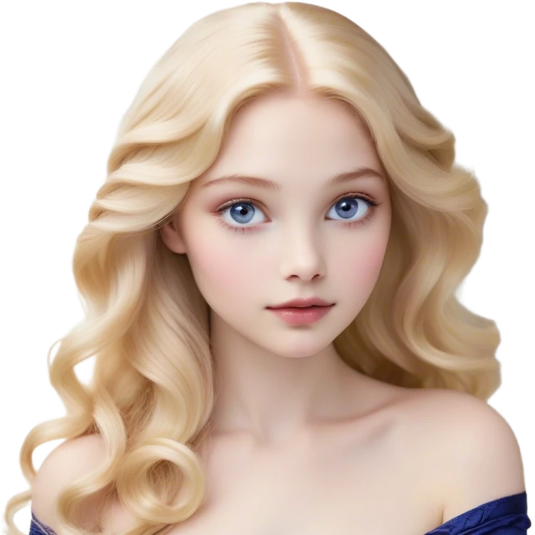 Cinematic Realistic Sleeping Beauty (Aurora) Portrait, with porcelain-like skin featuring a natural rosy flush, illuminated by soft lighting that highlights the gentle contours of her face. Her golden blonde hair flows in soft, detailed waves with subtle highlights that shimmer in the light. Her deep violet-blue eyes radiate warmth and innocence, framed by arched brows and long lashes. With a soft, serene smile, she holds a delicate rose gently in one hand, her other hand resting lightly by her side. She is dressed in her classic pink gown, the fabric rich in texture with delicate folds that catch the light. A golden crown rests atop her head, gleaming with royal refinement. The portrait captures a soft, glowing aura, blending realism with an ethereal sense of beauty and timeless enchantment. emoji