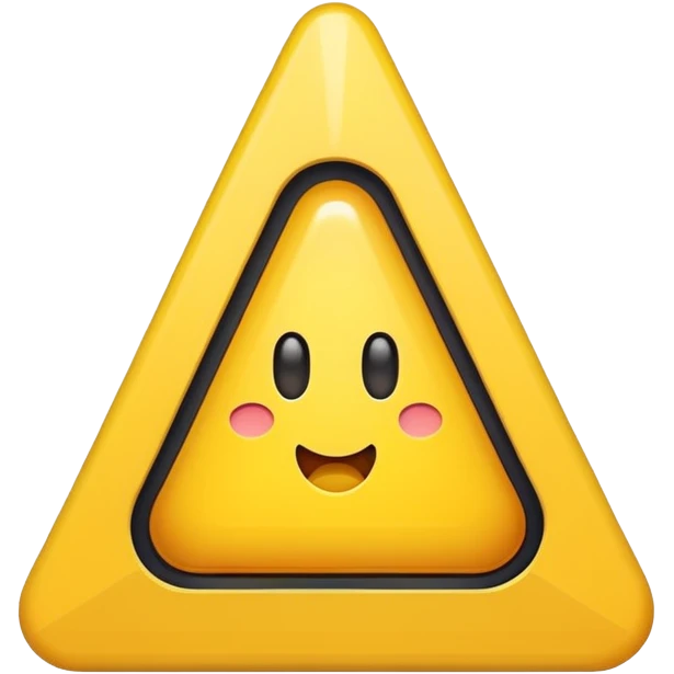 yellow triangle with ! sign inside emoji