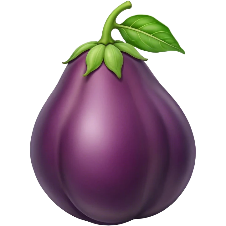 Eggplant in a peach emoji