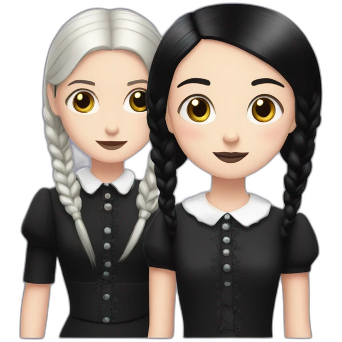 wednesday addams and enid sinclair emoji