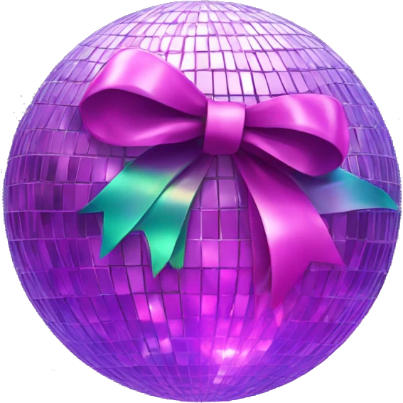 bow on disco ball emoji