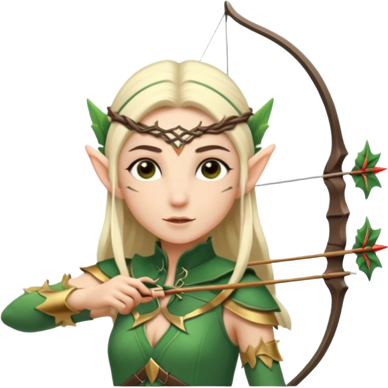 Elf archers with curved bows and arrows emoji