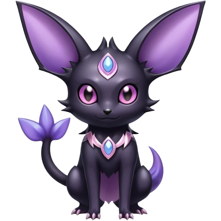 Shiny Dark Noibat-Espeon-Umbreon-Nidorino-fusion-hybrid full body emoji