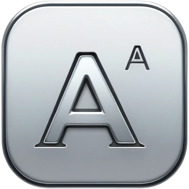 Font settings icon with sliders and letter A emoji