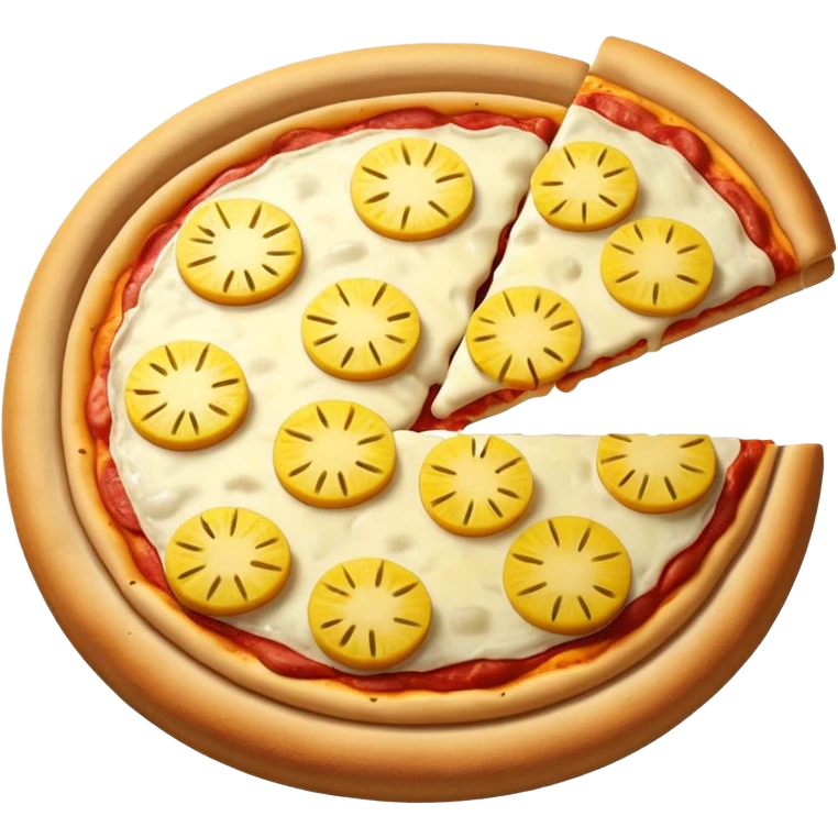 Pizza and pineapple  emoji