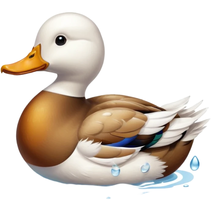 duck swimming emoji