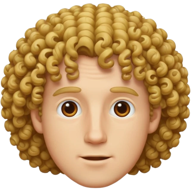 White curly Doug  emoji