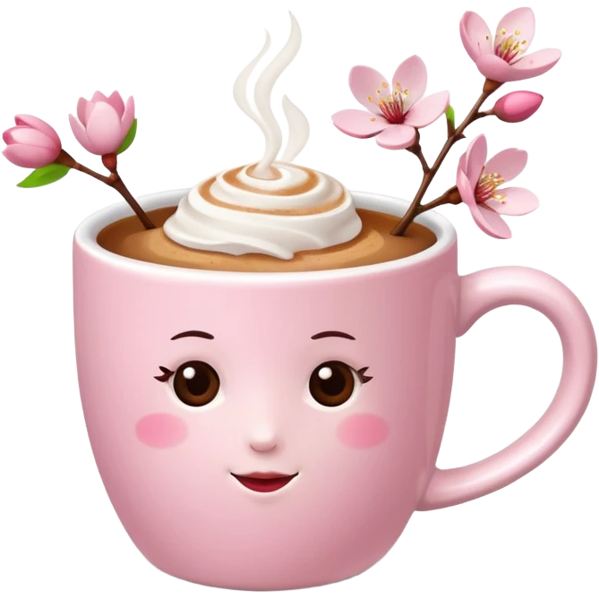 Cherry Blossom caffee emoji