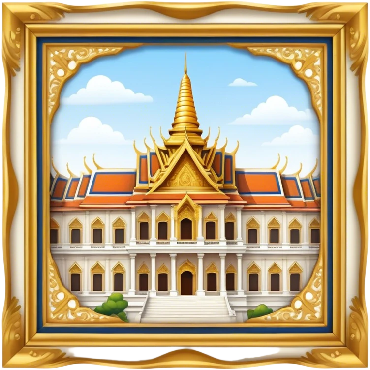 Cinematic Realistic Grand Palace Landmark Emoji, showcasing opulent palace architecture rendered with rich textures and regal, dynamic lighting. emoji