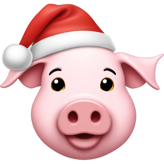 Pig santa hat emoji