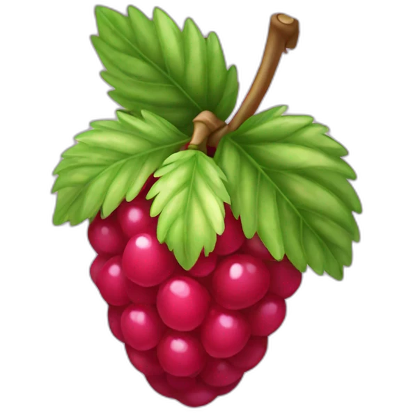 Raspberry fruit emoji