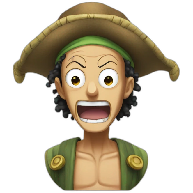 Usopp one piece scream emoji