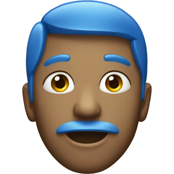  speaking blue head emoji
