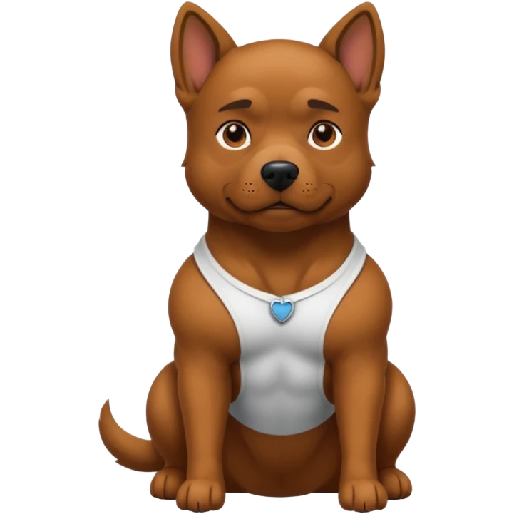 dog with muscle emoji