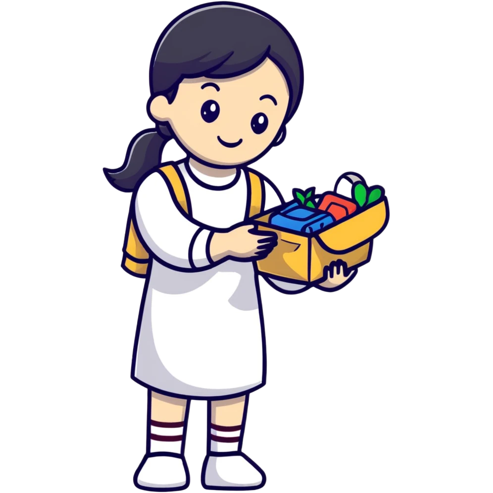 person volunteering, doing a good deed for community emoji