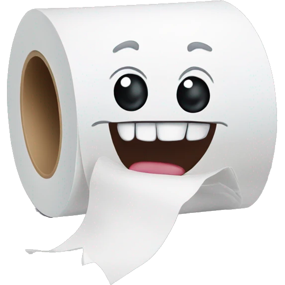 toilet paper with teeth emoji