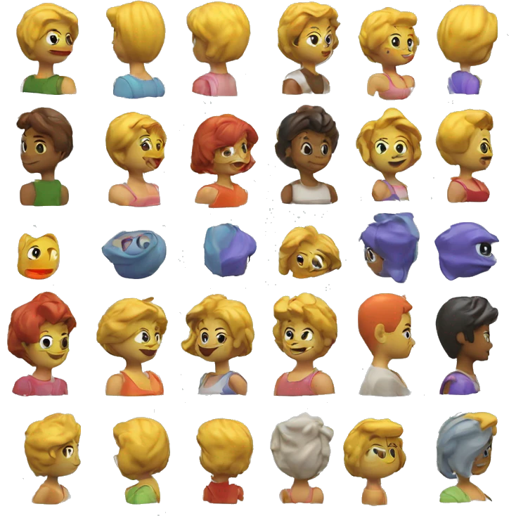 3d digitally rendered  low quality retro 90s render emoji