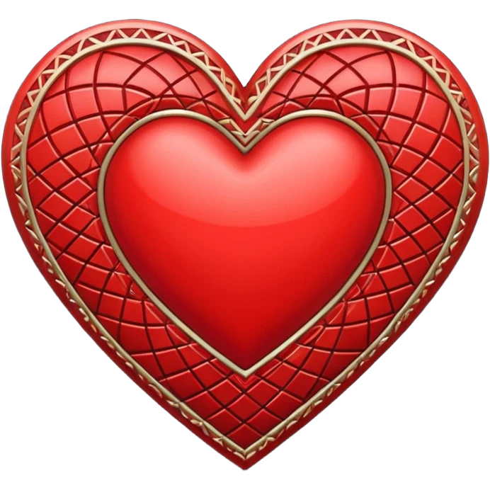 heart with a geometric pattern emoji