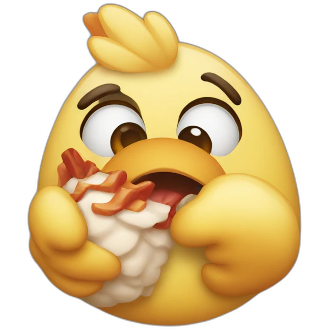 Choking on chicken emoji