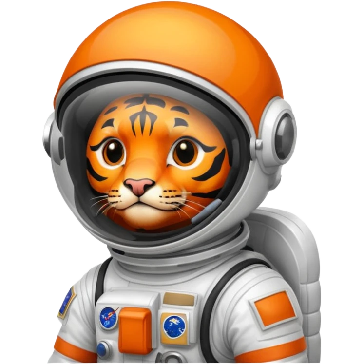 closed helmet astronaut riding tiger emoji