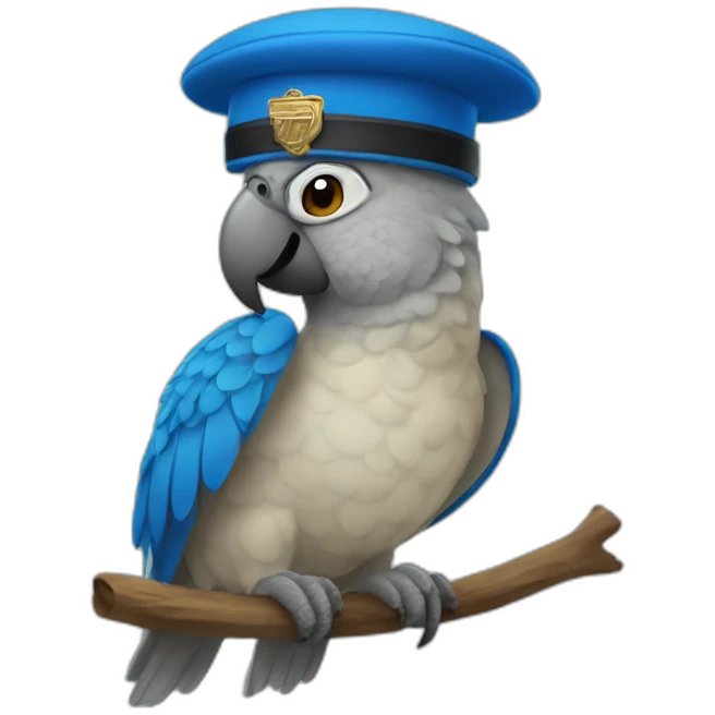 jewish parrot wearing kippa in the color of israel emoji