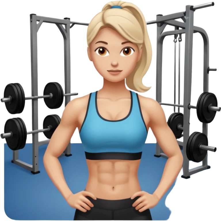 Academia treino  mulher  emoji