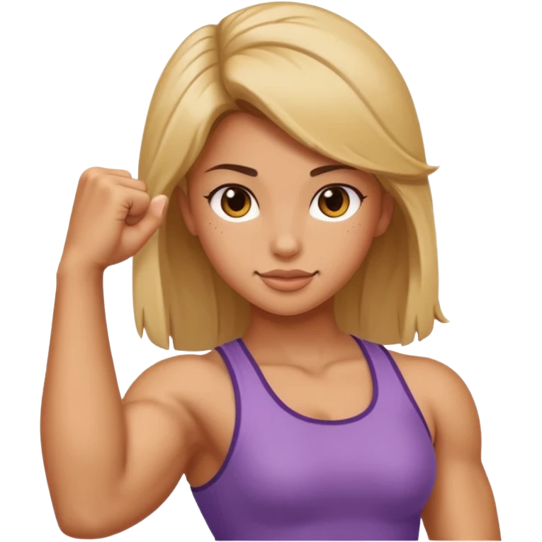 A girl flexing her arm  emoji