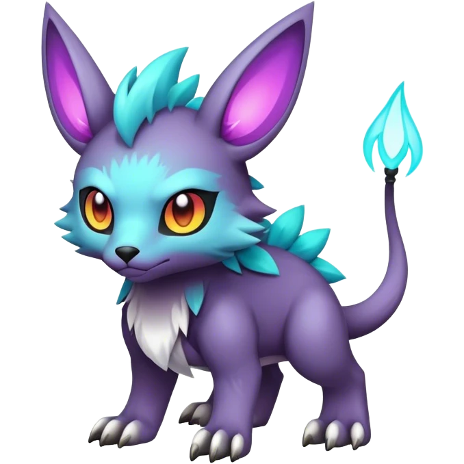 cool colorful dark pastel edgy fantasy animal hybrid Fakemon full body emoji