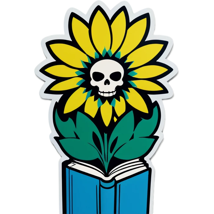 Some book with a punk flower emoji