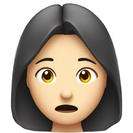frustrated woman with hands on her head, ASIAN emoji