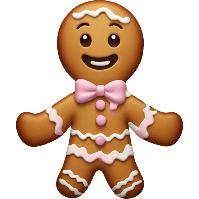 pastel gingerbread man  emoji