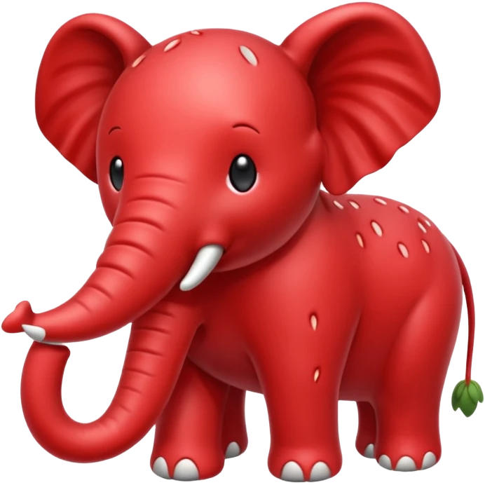 Strawberry elefant but red emoji