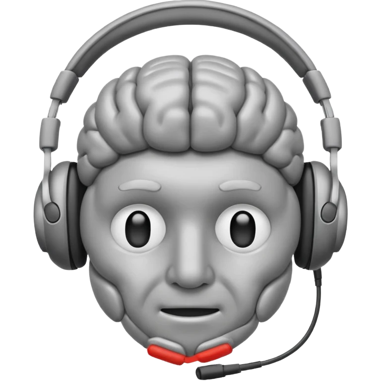 Brain with headphone  emoji
