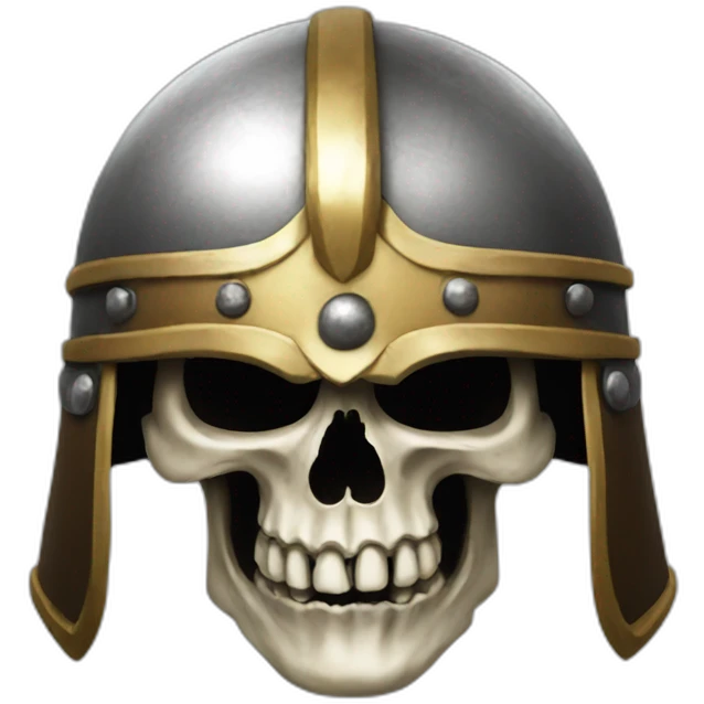 skull viking helmet emoji