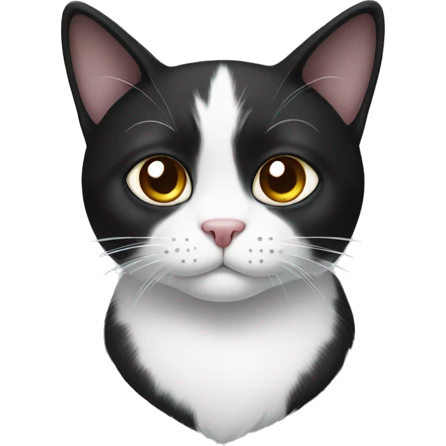 Black and white cat emoji