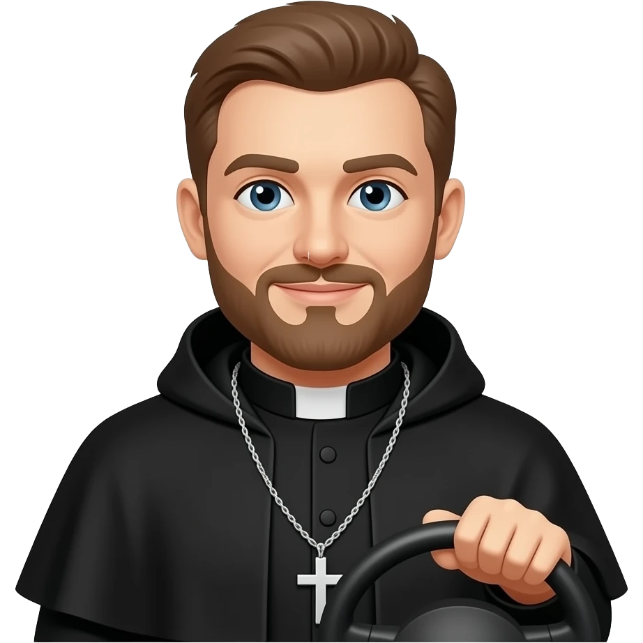 The priest as a taxist emoji
