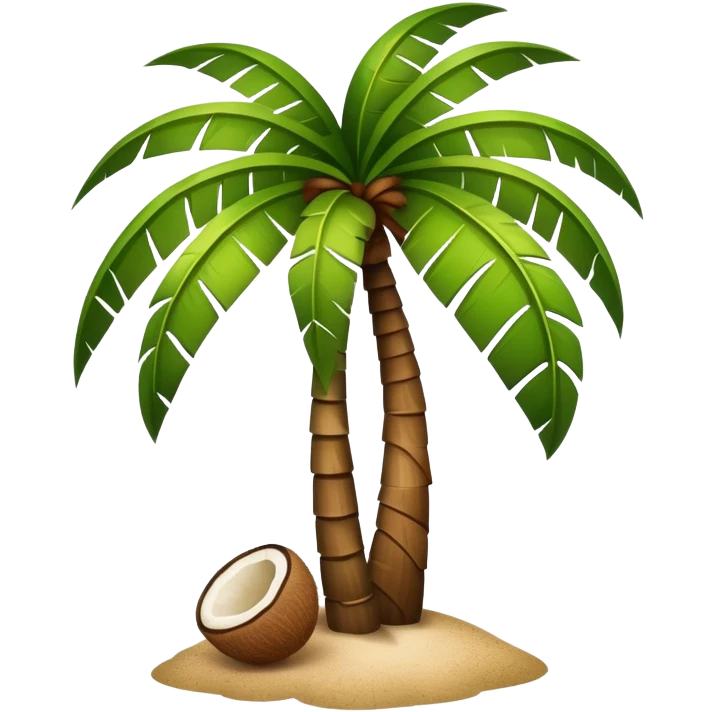 tropical palm tree with coconuts emoji