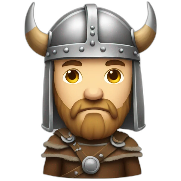 Sad Viking scrolling on phone emoji