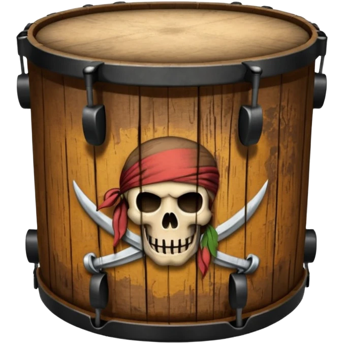 pirates stencile on drum emoji