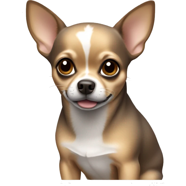 chihuahua with brown grey colors emoji