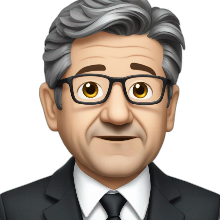 Jean Luc Melenchon in suit emoji