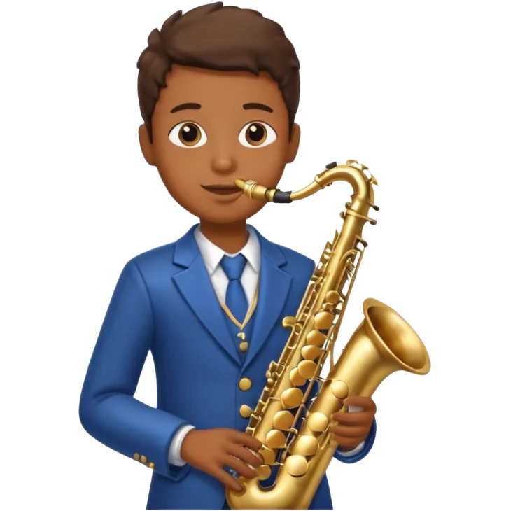Boy playing saxophone emoji
