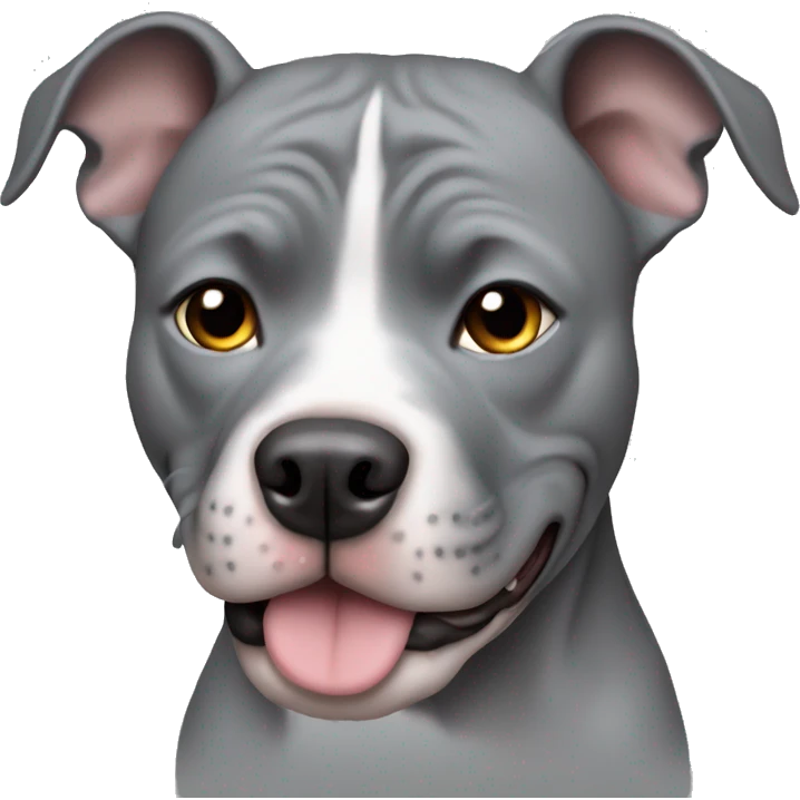 Fully grey little pitbull emoji