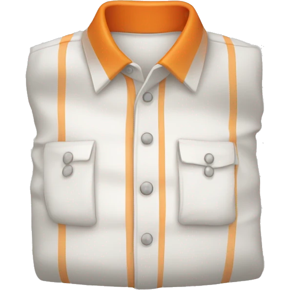 Orange and white long-sleeved shirt emoji