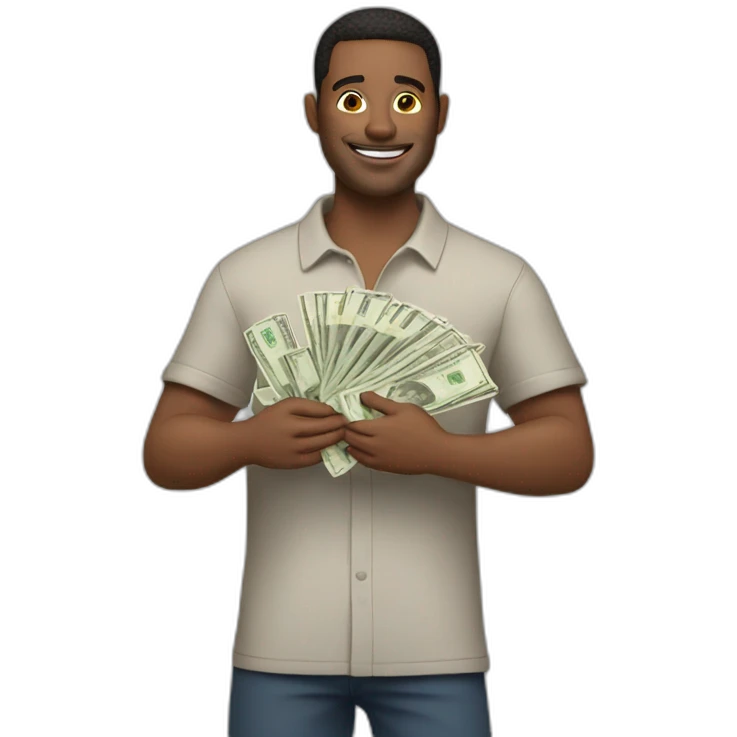 men with lots of cash in hands emoji