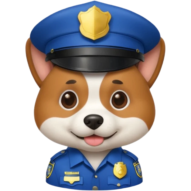 Perro con sombrero de policía  emoji