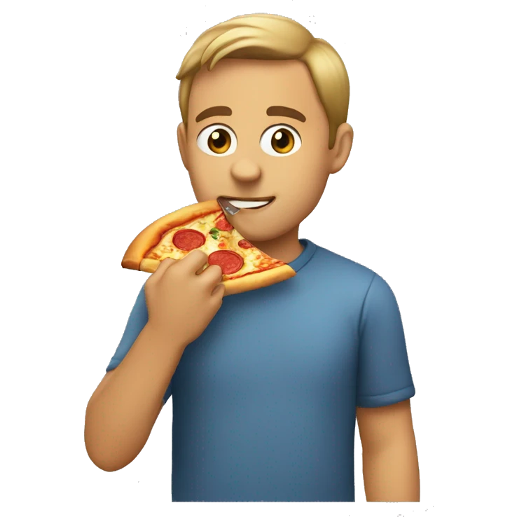 Me eating pizza emoji