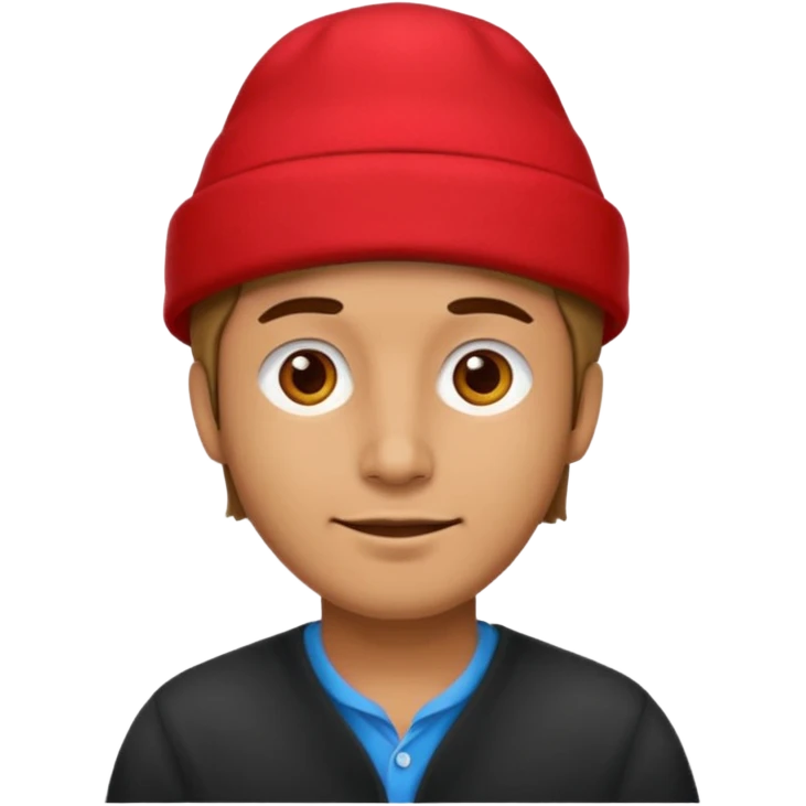 man with red hat emoji