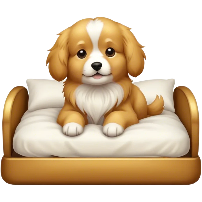Dog in a bed emoji